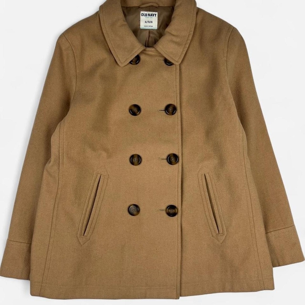 Old Navy double breasted peacoat camel tan XL